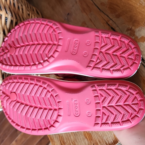 Crocs Crocband Mens Flip Flops Red Shoes Size 12 - Picture 6 of 15